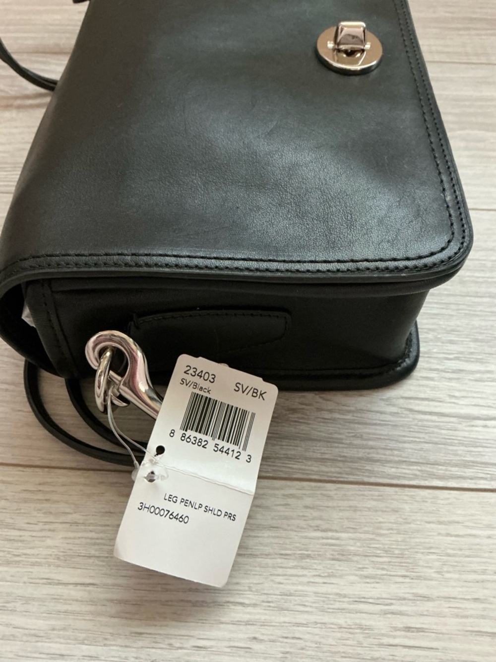 Coach Black Leather Turnlock Crossbody Bag - Picture 3 of 8